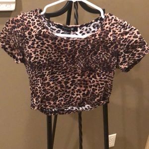 Cheetah print crop top